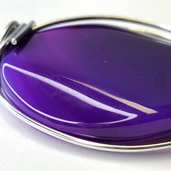 Large Purple Agate Pendant - Picture 2 of 16